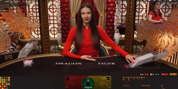 Live Dragon Tiger has real dealers on PokerStars.