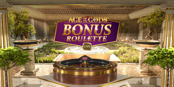 Age of Gods Bonus Roulette with mythical garden background
