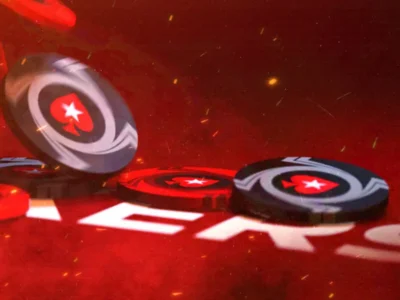 pokerstars poker chips on a table