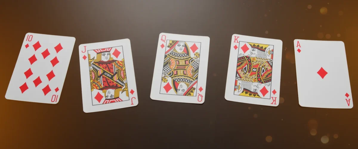 tonk game laid out with playing cards