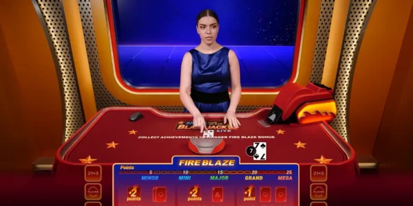 Live Mega Fire Blaze Blackjack is hosted by PokerStars.