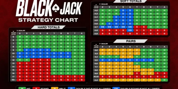 Blackjack Strategy Chart from PokerStars.