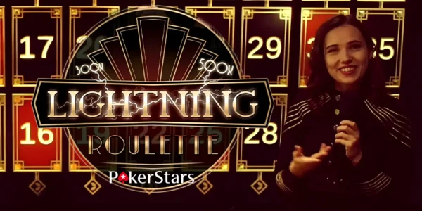 Live Lightning Roulette is hosted on the PokerStars Casino website.