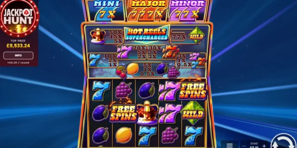 777 Hot-Reels: Supercharged has a classic slot style.
