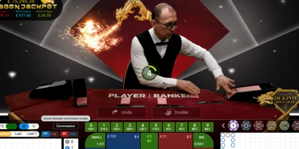 Live FashionTV Dragon Jackpot Baccarat includes progressive pots.