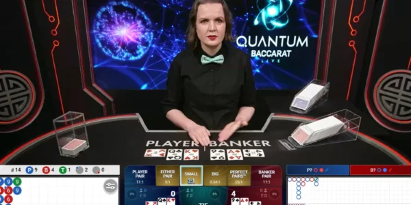 Live Quantum Baccarat is a live game hosted on the PokerStars casino.