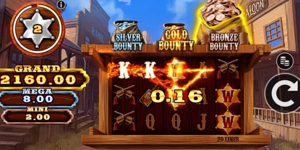 Legendary Lawman: Cash ’Em All is a Wild West-themed slot.