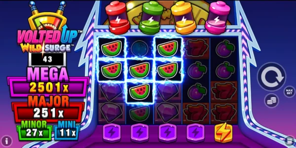 VoltedUP WildSurge is a neon-themed slot on PokerStars.