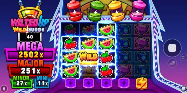 VoltedUP WildSurge is an online slot played on PokerStars.