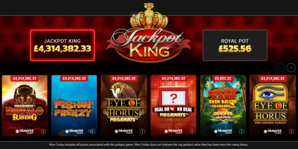 Jackpot King slots are played on PokerStars.