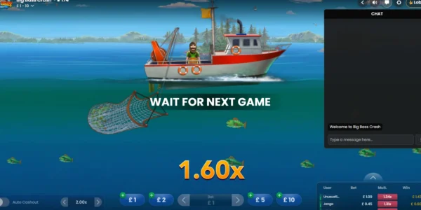 Big Bass Crash is a crash casino game played on PokerStars.